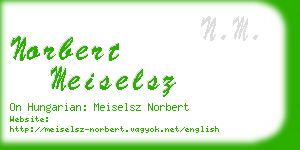 norbert meiselsz business card